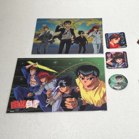 Yu Yu Hakusho Anime Toy Goods Lot - 90s Vintage Keychain Pins - Japan Import 90s - Picture 2 of 13